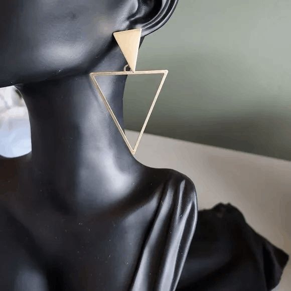 Boho Geometric Dangle Earrings - Picture 4 of 5
